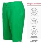 Jofit Women's Golf & Tennis Bermuda Shorts - Parakeet Green