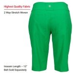 Jofit Women's Golf & Tennis Bermuda Shorts - Parakeet Green
