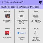 HP 27" All-in-One Desktop PC with AMD Ryzen 5