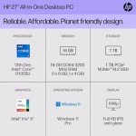 HP 27" All-in-One Desktop with Intel i7 & Office