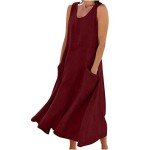 AI Enhanced Women's Summer Flowing Dress with Pockets