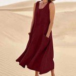 AI Enhanced Women's Summer Flowing Dress with Pockets