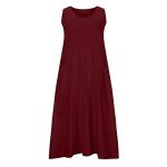 AI Enhanced Women's Summer Flowing Dress with Pockets