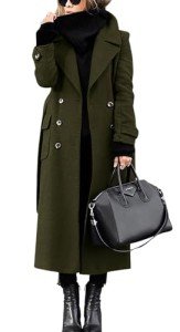 Chouyatou Women's Stylish Winter Wool Pea Coat