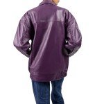 AI-Powered Oversized Leather Jacket for Women