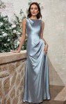 Elegant Black Satin Prom Dress for Women 2025