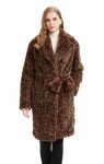 Cozy Leopard Print Faux Fur Oversized Coat