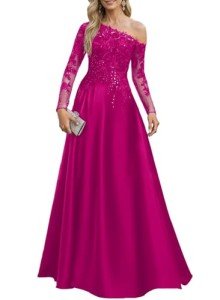 Plus Size Satin Evening Gown for Mothers