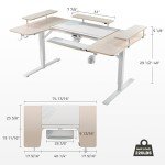 Eureka Ergonomic 74" U-Shaped Gaming Desk