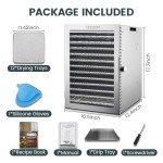 12-Tray 800W Food Dehydrator for Herbs & Jerky