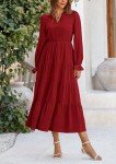 Elegant Fall Maxi Dress with Ruffle Details