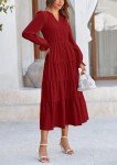 Elegant Fall Maxi Dress with Ruffle Details