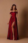AIHKO Plus Size Black Satin Evening Dress