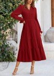 Elegant Fall Maxi Dress with Ruffle Details