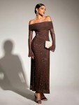 AI-Powered Women's Off-Shoulder Maxi Dress