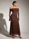 AI-Powered Women's Off-Shoulder Maxi Dress