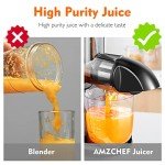 AMZCHEF Cold Press Juicer with Reverse Function
