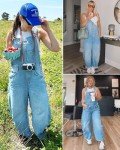 Light Blue Denim Overalls for Women - Casual Style