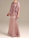 Elegant Long Black Dress for Mother of the Bride