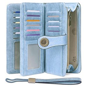 SENDEFN Women's RFID Blocking Leather Card Wallet