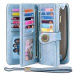SENDEFN Women's RFID Blocking Leather Card Wallet