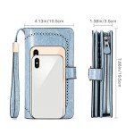 SENDEFN Women's RFID Blocking Leather Card Wallet