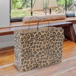 Leopard Print Paper Bags - 100 Count