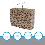Leopard Print Paper Bags - 100 Count