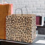 Leopard Print Paper Bags - 100 Count