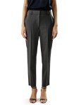 AI-Powered Women's Stretch Suit Pants - Metallic Gray