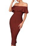 AI-Powered Off-Shoulder Midi Dress for Women