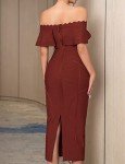 AI-Powered Off-Shoulder Midi Dress for Women