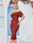 AI-Powered Off-Shoulder Midi Dress for Women