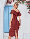 AI-Powered Off-Shoulder Midi Dress for Women