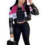 Trendy Women's Faux Leather Biker Jacket