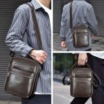 Polare Vintage Leather Messenger Bag for Men