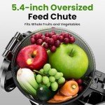 Amumu Slow Masticating Juicer with Large Feed Chute