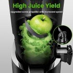 Amumu Slow Masticating Juicer with Large Feed Chute