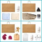 Bulk 100-Pcs Brown Paper Gift Bags with Handles