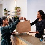 Bulk 100-Pcs Brown Paper Gift Bags with Handles