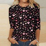 AI-Themed Valentine's Day Graphic Tee for Women