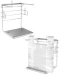 QWORK Chrome Grocery Bag Holder Stand - 2 Pack