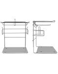 QWORK Chrome Grocery Bag Holder Stand - 2 Pack