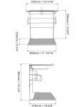 QWORK Chrome Grocery Bag Holder Stand - 2 Pack