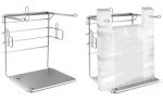 QWORK Chrome Grocery Bag Holder Stand - 2 Pack