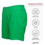 Women's Athletic Golf Shorts in Parakeet Green