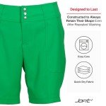 Women's Athletic Golf Shorts in Parakeet Green