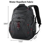 KROSER 17.3" RFID Travel Laptop Backpack – Black
