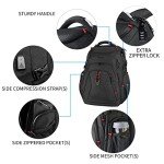 KROSER 17.3" RFID Travel Laptop Backpack – Black