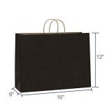 100 Bulk Kraft Paper Gift Bags with Handles